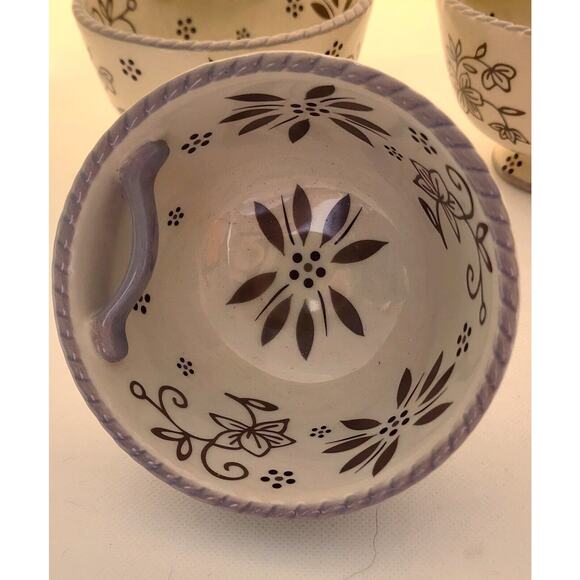 BOWLS-TEMPTATIONS-Rice-Soup-Noodle-Cream Taupe Brown-SET OF 3 - Picture 5 of 12